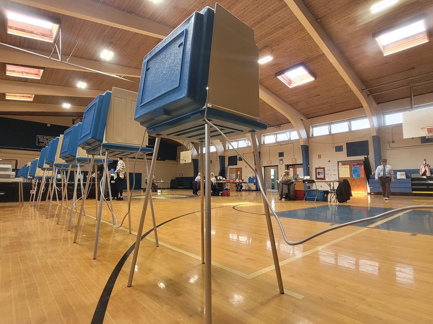 LIGHT TURNOUT: Only 5.33 percent, or 1,278 of the town’s 23,980 registered voters, marked ballots on Tuesday. Early and mail-in voting turnout was also very low, according to town officials.